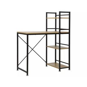 Psací stůl STANLEY dub přírodní/černý mat vyobraziť