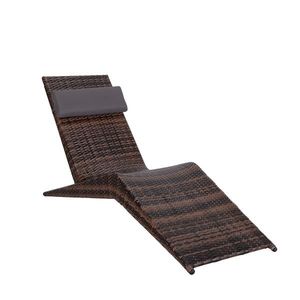 Ratanové lehátko Xipol tmavě hnědé vyobraziť