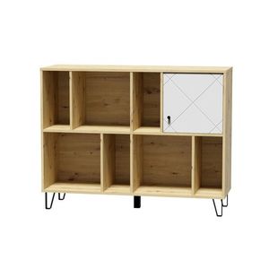 Regál Bilbao 123, 4 cm dub artisan/bílý vyobraziť