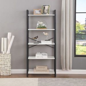 Regál Houseland Evy čierna/biela vyobraziť