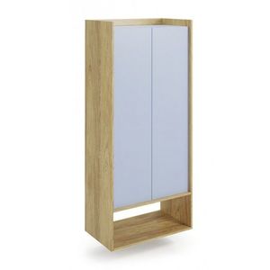 Regál MOBIUS 2D prírodný orech/nebesky modrá vyobraziť