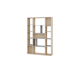 Regál Ryga 07 120 cm dub Riva/šedý vyobraziť