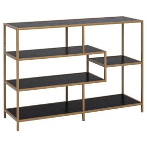 Regál Seaford 114x78 cm zlatý/čierny vyobraziť