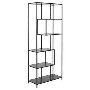 Regál Seaford 77x185 cm čierny vyobraziť