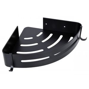 Rohová polica do kúpeľne čierna vyobraziť