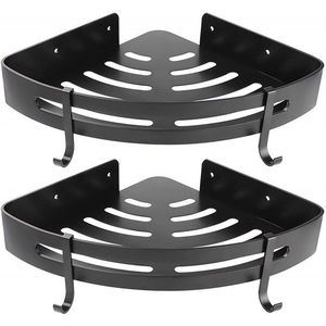 Rohová polica do kúpeľne MYZEA sada 2 ks čierna vyobraziť