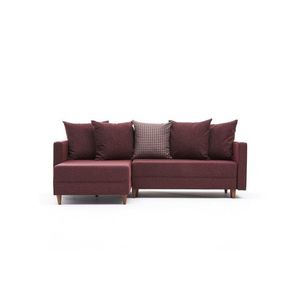 Rohová rozkládací pohovka Aydam bordó levá vyobraziť