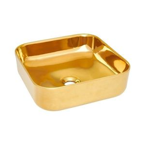 INVENA - Umývadlo na dosku MALAGA TREND 39 cm, štvorcové zlatá CE-39-009-C vyobraziť