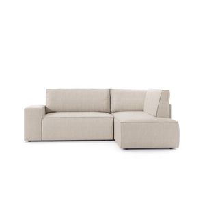 Rohová rozkládací sedací souprava Fiord L 238 cm Poso 100 krémově bílá pravá vyobraziť