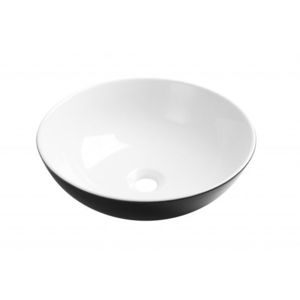 INVENA - Umývadlo na dosku TINOS TREND, 39, 5 cm, čierna - biela CE-43-041-C vyobraziť