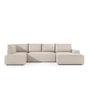 Rohová rozkládací sedací souprava Fiord U2 140 349 cm Poso 100 krémově bílá vyobraziť
