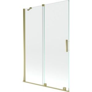 MEXEN/S - Velar Dvojkrídlová posuvná vaňová zástena 120 x 150, transparent, zlatá 896-120-000-01-50 vyobraziť