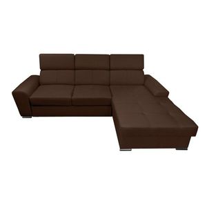 Rohová rozkládací sedačka s lenoškou Colt hnědá vyobraziť