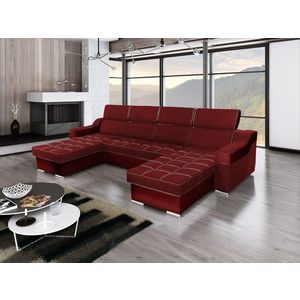 Rohová rozkladacia pohovka Caldo bordová vyobraziť