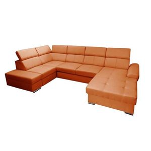 Rohová rozkladacia pohovka s leňoškou Colt II oranžová vyobraziť