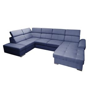 Rohová rozkladacia pohovka s leňoškou Colt II tmavo modrá vyobraziť