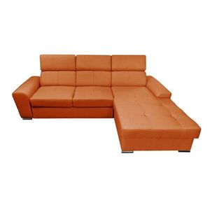 Rohová rozkladacia pohovka s leňoškou Colt oranžová vyobraziť