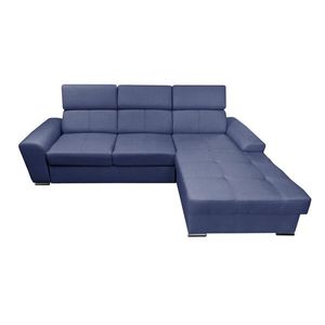 Rohová rozkladacia pohovka s leňoškou Colt tmavo modrá vyobraziť