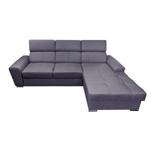 Rohová rozkladacia pohovka s leňoškou Colt tmavo šedá vyobraziť