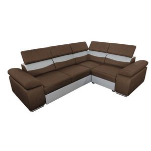 Rohová rozkladacia pohovka Smile 2A1/1A2 hnedá vyobraziť