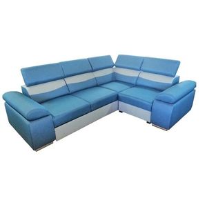 Rohová rozkladacia pohovka Smile 2A1/1A2 modrá vyobraziť