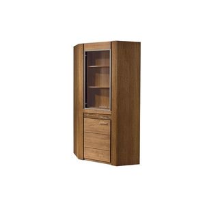 Rohová vitrína Velvet II 16 91 cm z masivu s LED osvětlením dub Rustikal vyobraziť