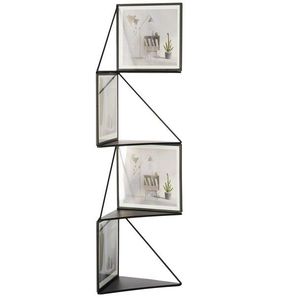 Rohová závesná polica s fotorámikmi SFZH-16B čierna vyobraziť