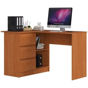 Rohový písací stôl B16 124 cm jelša ľavý vyobraziť