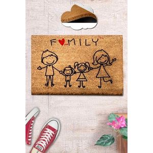 Rohožka Nuclear Family 40 x 60 cm hnedá vyobraziť