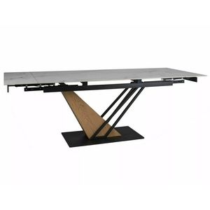 Rozkládací jídelní stůl Genesis 180/240 cm bílý/dub přírodní vyobraziť