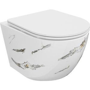 MEXEN - Lena Závesná WC misa vrátane sedátka s slow-slim, Duroplastu, biely kameň 30224091 vyobraziť