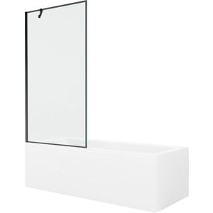 MEXEN/S - Cubik obdĺžniková vaňa 150 x 70 cm s panelom + vaňová zástena 90, čierna vzor 550315070X9509007070 vyobraziť