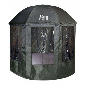 Rybářský slunečník s plachtou JUKON 195 cm tmavě zelený vyobraziť