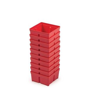 Sada 10 plastových boxů na nářadí TIGER BOX 10, 5x10, 5x5 cm červená vyobraziť