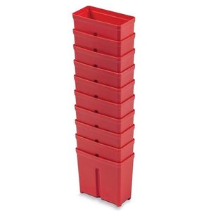 Sada 10 plastových boxů na nářadí TIGER BOX 10, 5x5x9, 7 cm červená vyobraziť