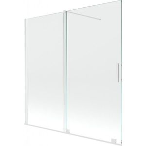 MEXEN/S - Velar Dvojkrídlová posuvná vaňová zástena 160 x 150, transparent, biela 896-160-000-01-20 vyobraziť