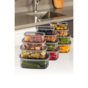 Sada 12 ks potravinových boxů BONNIE II. antracitová vyobraziť