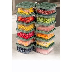 Sada 12 ks potravinových boxů ILLIE tmavě zelená vyobraziť