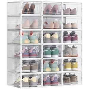 Sada 18 ks boxů na boty Hopkins čirá vyobraziť