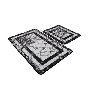 Sada 2 koupelnových předložek MarmorBlackie černá/bílá vyobraziť