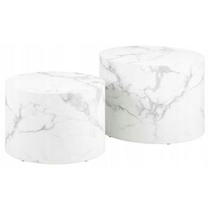 Sada 2 ks konferenčních stolků Dice 02 bílý mramor vyobraziť