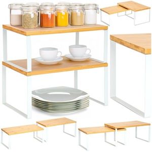 Sada 2 ks kuchyňských polic GINGER bílá/hnědá vyobraziť