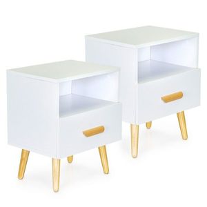 Sada 2 ks nočních stolků JULY 49 cm bílá vyobraziť