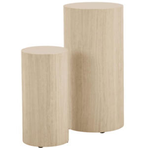 Sada 2 ks odkládacích stolků DICE béžový kámen vyobraziť