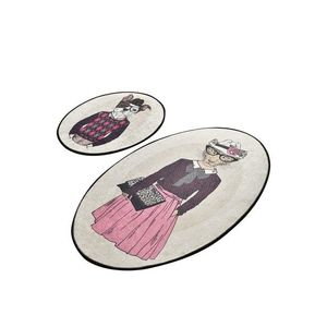 Sada 2 kusů koupelnových předložek Dude vícebarevná vyobraziť