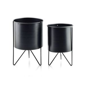 Sada 2 kvetináčov SWEN 18xh26cm/16xh23cm čierna vyobraziť