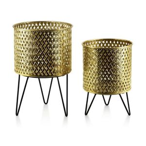 Sada 2 kvetináčov SWEN zlatá vyobraziť