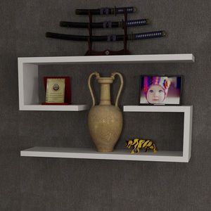 Sada 2 nástenných políc JENIKA biela vyobraziť