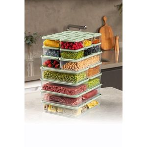 Sada 20 ks potravinových boxů ILLIE zelená vyobraziť