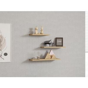 Sada 3 ks nástěnných polic LEILA dub safírový vyobraziť